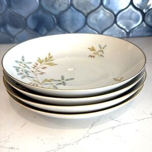 Set of 4 Rosenthal Thomas Germany Soup Bowls Pasta Bowls In Ivory Porcelain